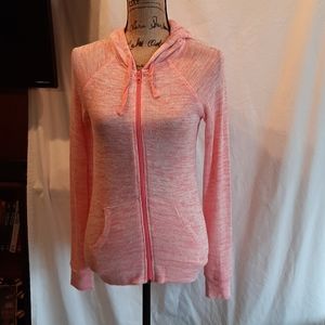 Pink zip up sweater